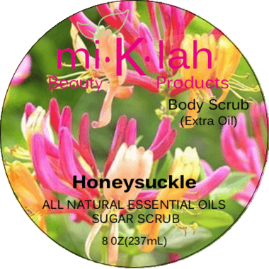 Mi-K-lah Honeysuckle Essential Oils Body Sugar Scrubs 8oz