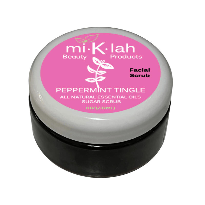 Peppermint Tingle Essential Oils Facial Sugar Scrub - Miklahbeautyproducts