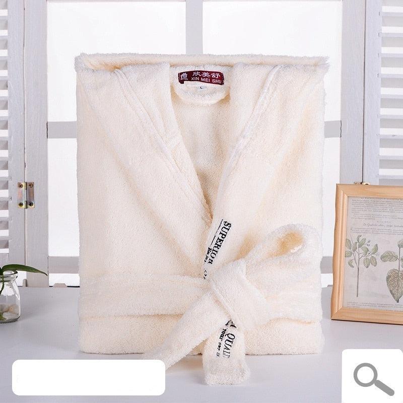 Nordic Fleece Kimono Bath Robe - Miklahbeautyproducts