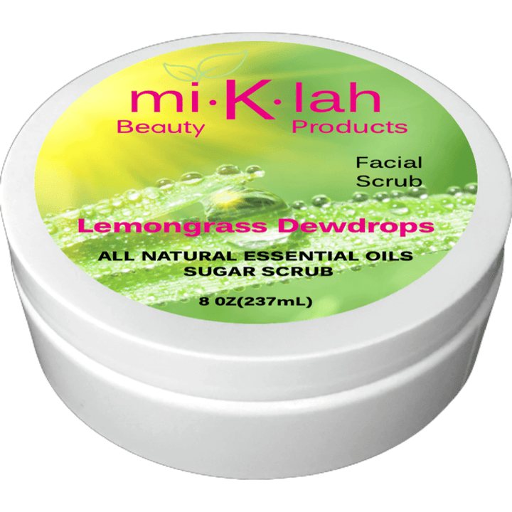 Lemongrass Dewdrops Essential Oils Facial Sugar Scrub - Miklahbeautyproducts