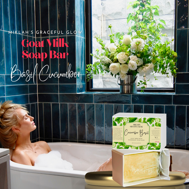 Cucumber Basil Goat Milk Soap Bar – Fresh Herbal Cleanse