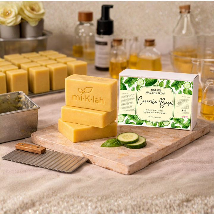 Cucumber Basil Goat Milk Soap Bar – Fresh Herbal Cleanse