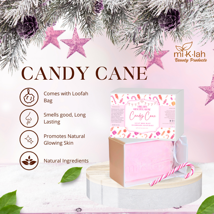 Candy Cane Glow Soap Bars