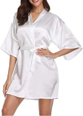 Silk-Satin Spa Robe