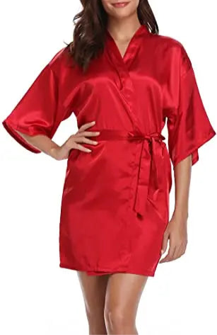 Silk-Satin Spa Robe