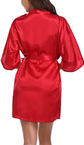Silk-Satin Spa Robe