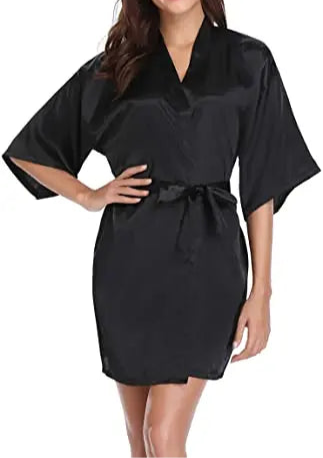 Silk-Satin Spa Robe
