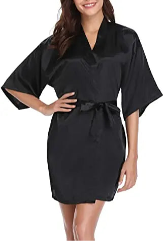 Silk-Satin Spa Robe