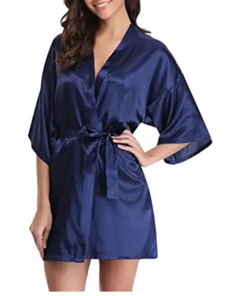 Silk-Satin Spa Robe