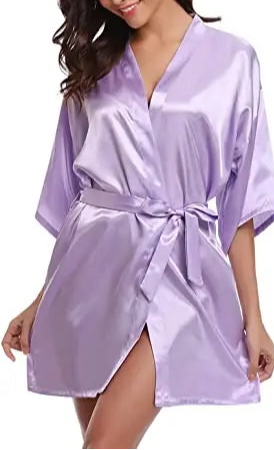 Silk-Satin Spa Robe