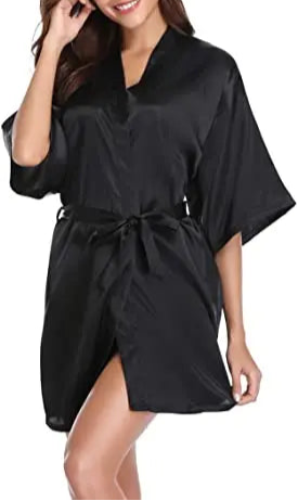 Silk-Satin Spa Robe
