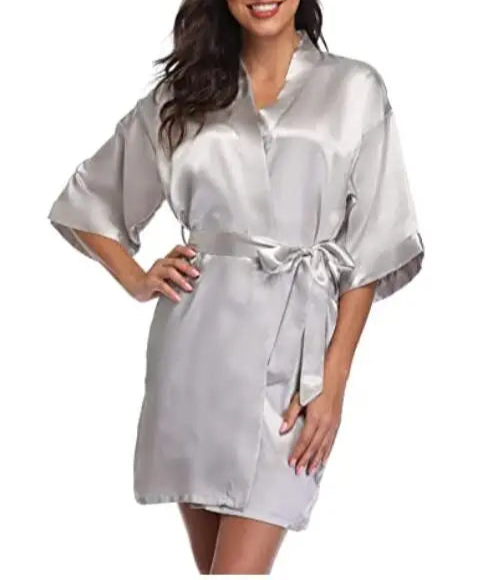 Silk-Satin Spa Robe