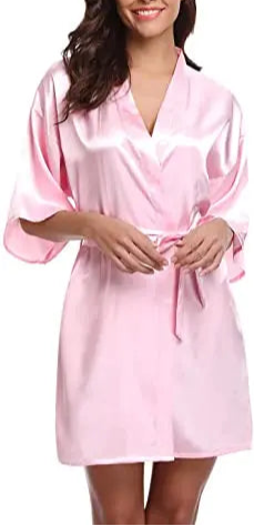 Silk-Satin Spa Robe