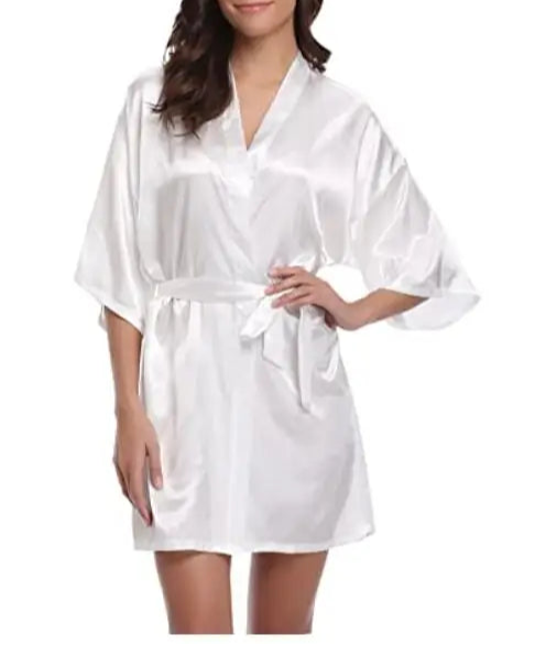 Silk-Satin Spa Robe