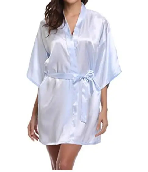 Silk-Satin Spa Robe