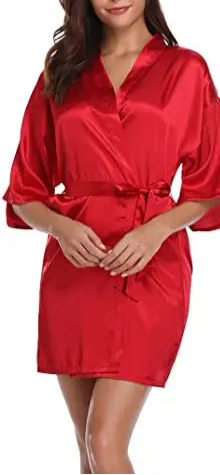Silk-Satin Spa Robe
