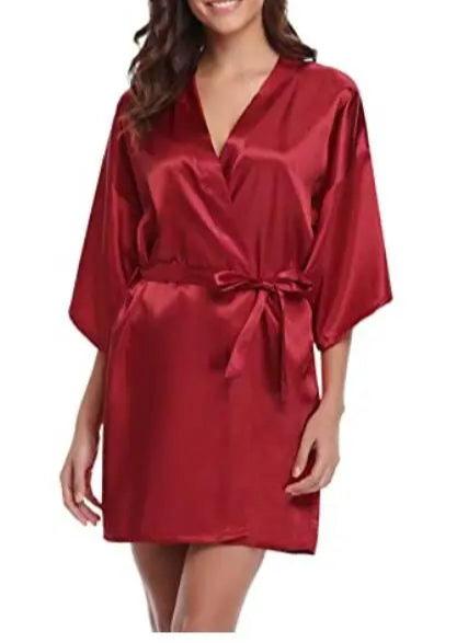 Silk-Satin Spa Robe