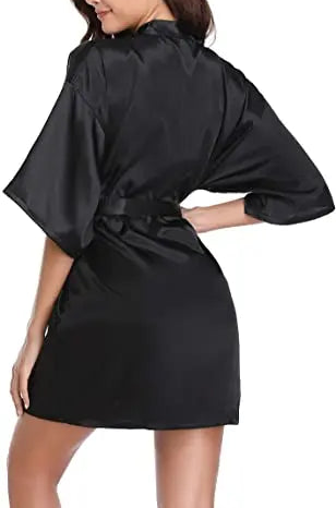 Silk-Satin Spa Robe
