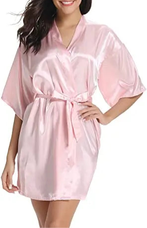 Silk-Satin Spa Robe