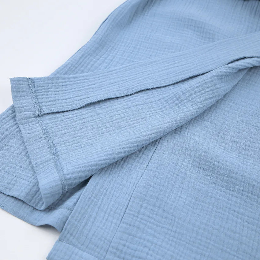 Short Sleeved Cotton Robe
