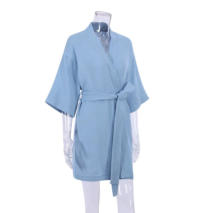 Short Sleeved Cotton Robe