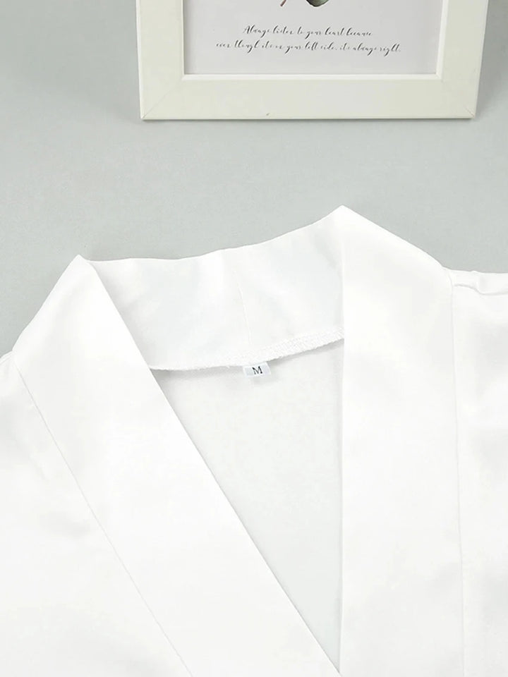 Women Long Sleeve V-Neck Robe