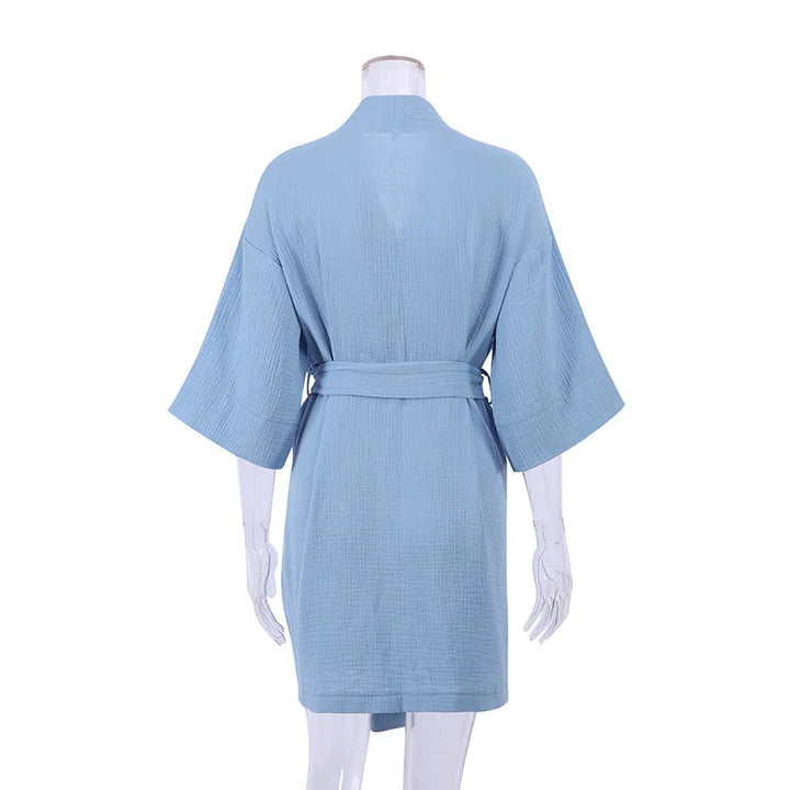 Short Sleeved Cotton Robe