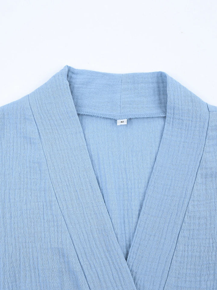 Short Sleeved Cotton Robe