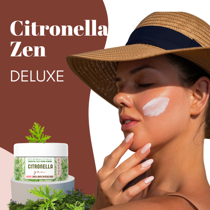 Citronella Zen  Deluxe Facial Sugar Scrub – Shea & White Crystals Base