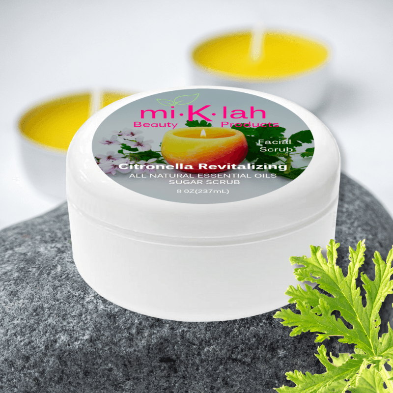 Citronella Revitalizing Essential Oils Facial Sugar Scrub - Miklahbeautyproducts