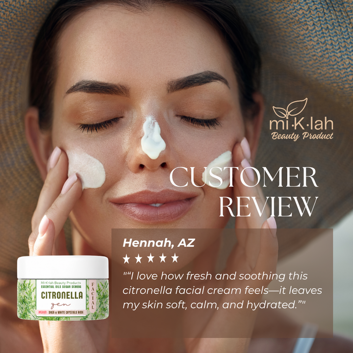 Mini Citronella Zen  Deluxe Facial Sugar Scrub – Shea & White Crystals Base