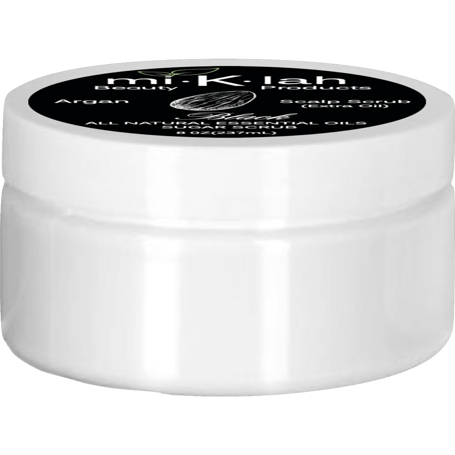 a Jar of the Best Argon Essential Oils Scalp Sugar Scrub-Argon Black
