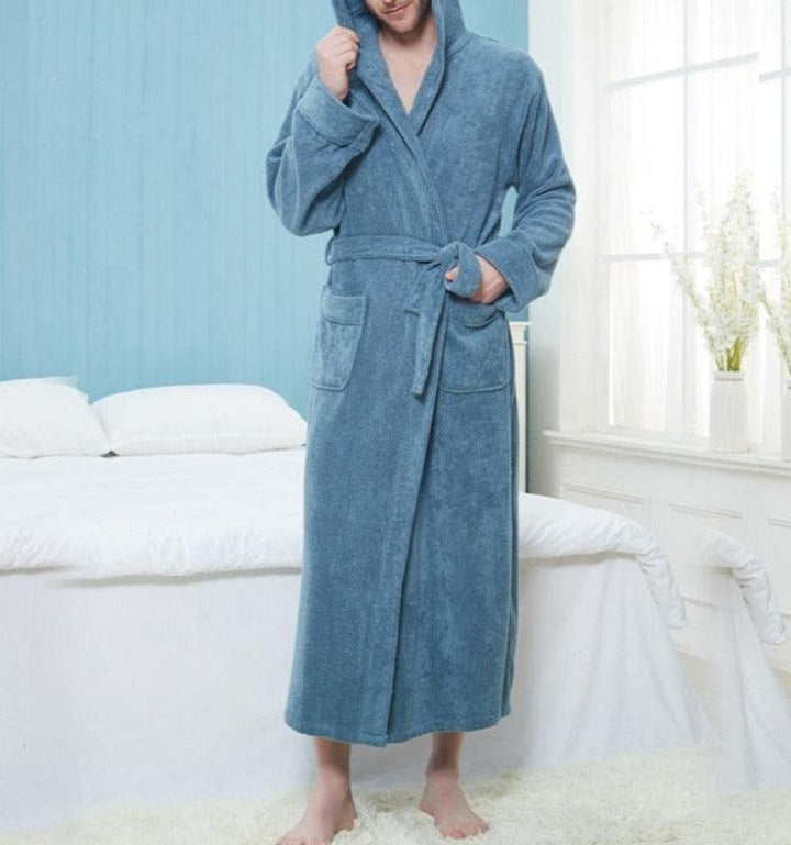 Winter Hooded Extra Long Robe - Miklahbeautyproducts