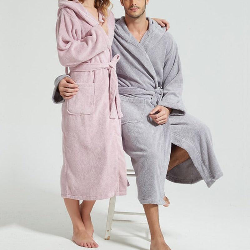 Excite Hooded 100% Cotton Robe - Miklahbeautyproducts