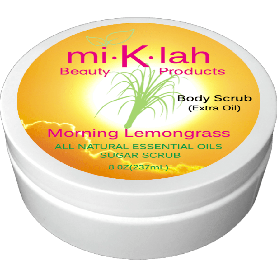Morning Lemongrass Essential Oils Body Sugar Scrub - Extra Oil - Miklahbeautyproducts