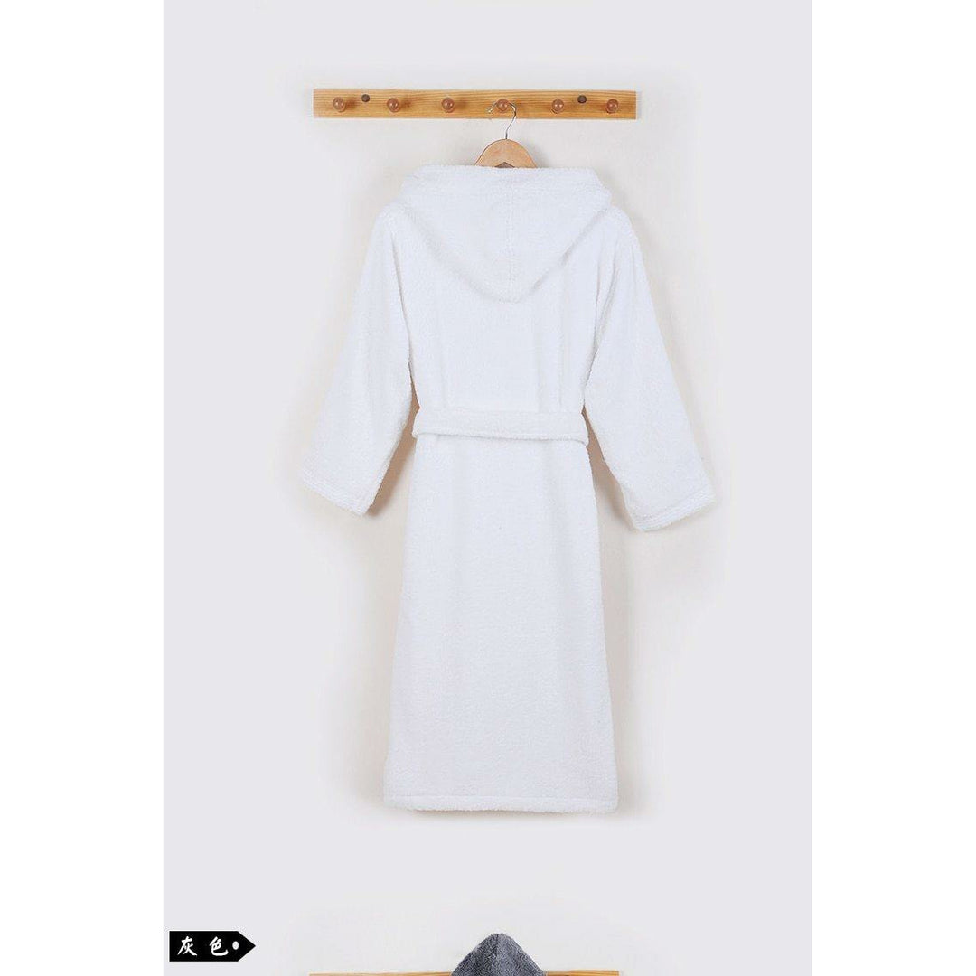 Embroidered Hooded Spa Bathrobe - Miklahbeautyproducts